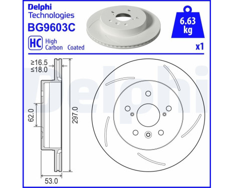 Bromsskiva BG9603C Delphi