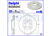 Bromsskiva BG9624C Delphi