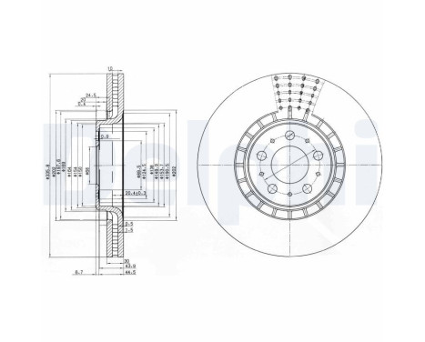 Bromsskiva BG9783C Delphi