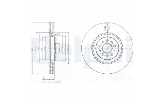 Bromsskiva BG9843 Delphi