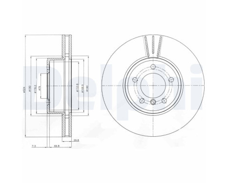 Bromsskiva BG9871C Delphi