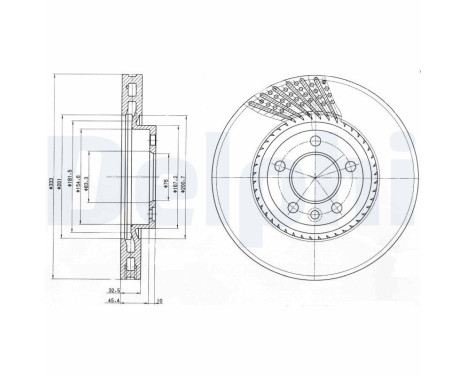 Bromsskiva BG9892 Delphi