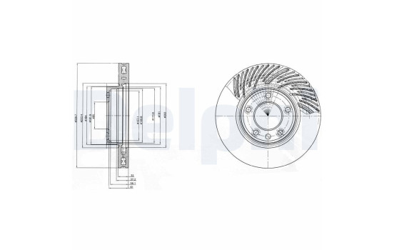 Bromsskiva BG9949 Delphi