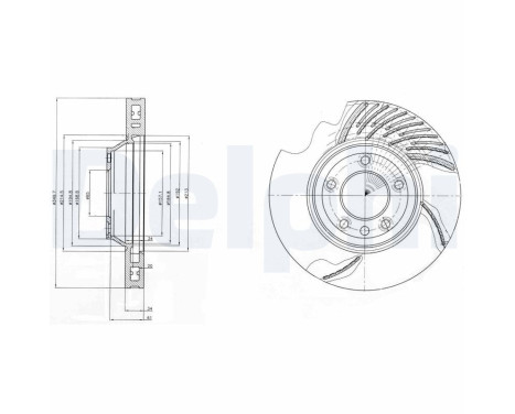 Bromsskiva BG9950 Delphi