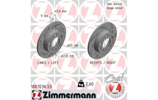 Bromsskiva BLACK Z 100.1236.53 Zimmermann