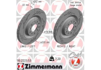 Bromsskiva BLACK Z 110.2223.53 Zimmermann