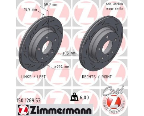 Bromsskiva BLACK Z 150.1289.53 Zimmermann, bild 2