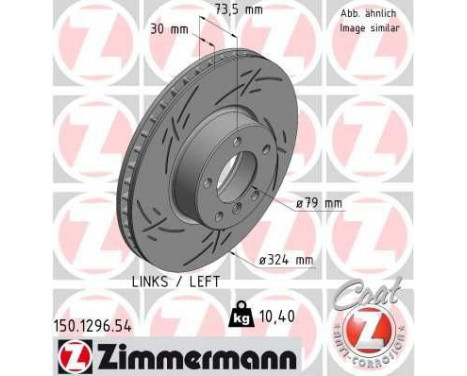 Bromsskiva BLACK Z 150.1296.54 Zimmermann