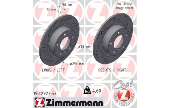 Bromsskiva BLACK Z 150.2923.53 Zimmermann