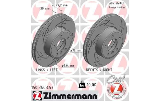 Bromsskiva BLACK Z 150.3403.53 Zimmermann, bild 2