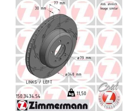 Bromsskiva BLACK Z 150.3434.54 Zimmermann, bild 2