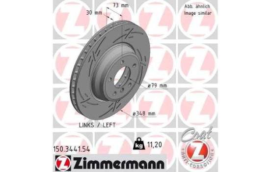 Bromsskiva BLACK Z 150.3441.54 Zimmermann, bild 2