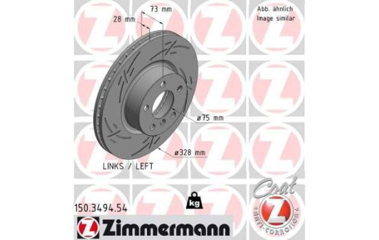 Bromsskiva BLACK Z 150.3494.54 Zimmermann