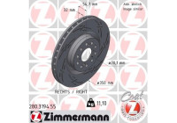 Bromsskiva BLACK Z 280.3194.55 Zimmermann