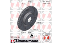 Bromsskiva BLACK Z 320.3826.55 Zimmermann