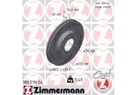Bromsskiva BLACK Z 380.2116.54 Zimmermann