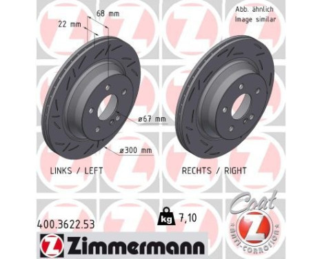 Bromsskiva BLACK Z 400.3622.53 Zimmermann, bild 2