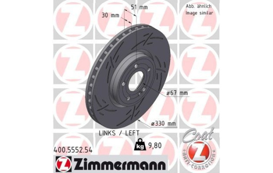 Bromsskiva BLACK Z 400.5552.54 Zimmermann