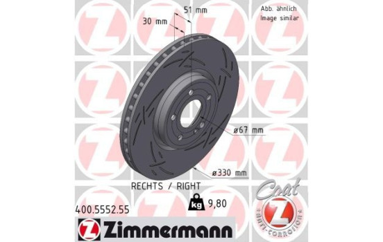 Bromsskiva BLACK Z 400.5552.55 Zimmermann