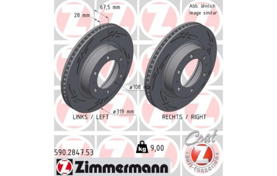 Bromsskiva BLACK Z 590.2847.53 Zimmermann