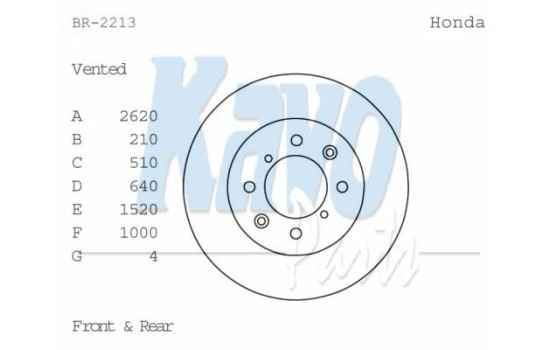 Bromsskiva BR-2213-C Kavo parts, bild 2