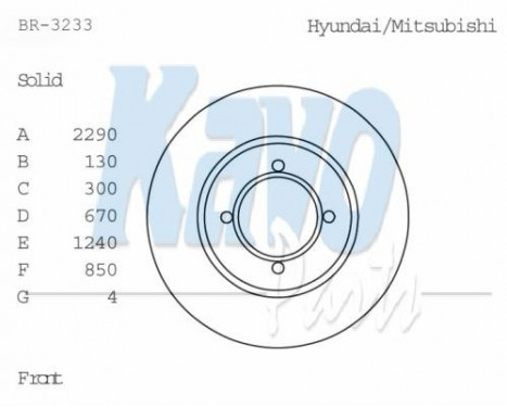 Bromsskiva BR-3233 Kavo parts, bild 2