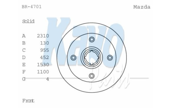 Bromsskiva BR-4701 Kavo parts