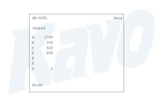 Bromsskiva BR-5201 Kavo parts