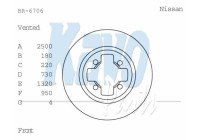 Bromsskiva BR-6706 Kavo parts
