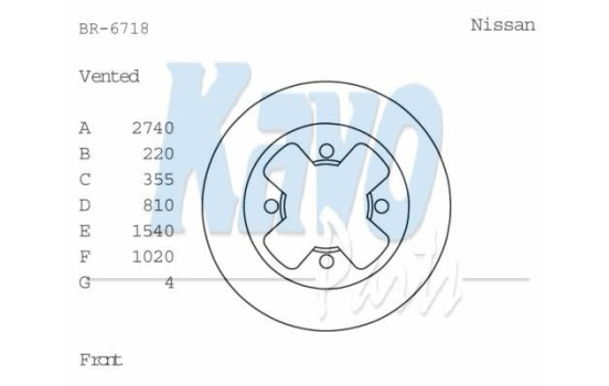 Bromsskiva BR-6718 Kavo parts, bild 2