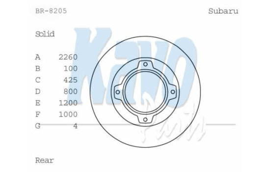 Bromsskiva BR-8205 Kavo parts