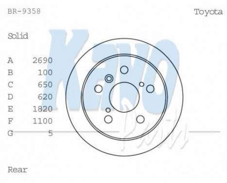 Bromsskiva BR-9358-C Kavo parts, bild 2