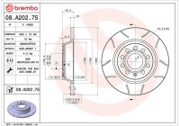 Bromsskiva BREMBO MAX LINE 08.A202.75