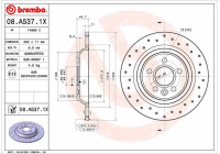 Bromsskiva BREMBO XTRA LINE 08.A537.1X