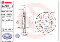 Bromsskiva BREMBO XTRA LINE 09.A968.1X