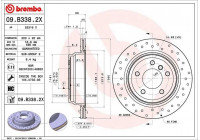 Bromsskiva BREMBO XTRA LINE 09.B338.2X