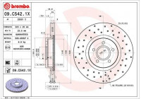 Bromsskiva BREMBO XTRA LINE 09.C542.1X