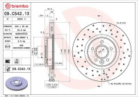 Bromsskiva BREMBO XTRA LINE 09.C542.1X