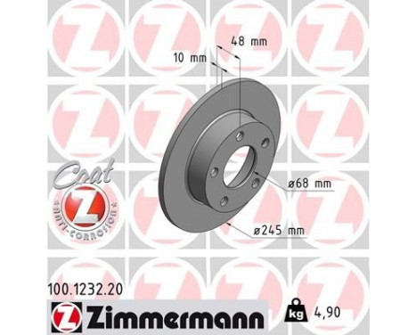 Bromsskiva COAT Z 100.1232.20 Zimmermann