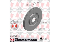 Bromsskiva COAT Z 100.1240.20 Zimmermann