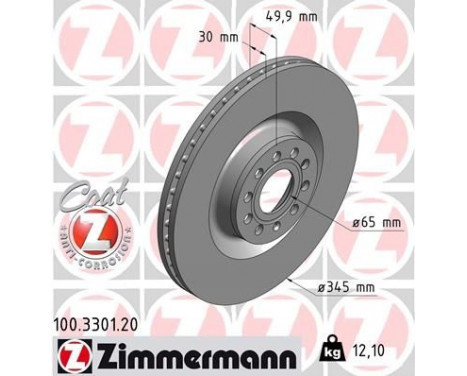 Bromsskiva COAT Z 100.3301.20 Zimmermann