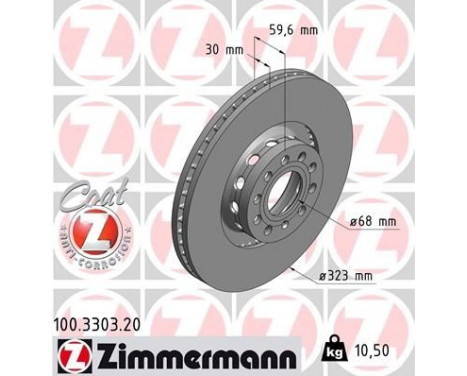 Bromsskiva COAT Z 100.3303.20 Zimmermann