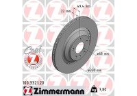 Bromsskiva COAT Z 100.3321.20 Zimmermann