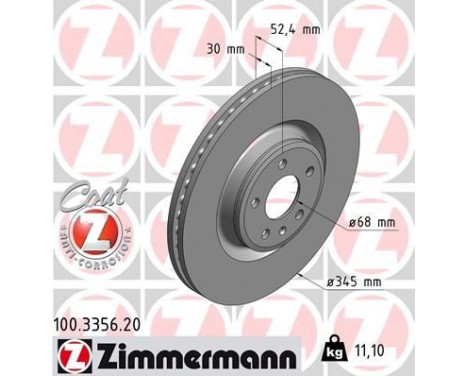 Bromsskiva COAT Z 100.3356.20 Zimmermann