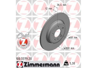 Bromsskiva COAT Z 100.3379.20 Zimmermann