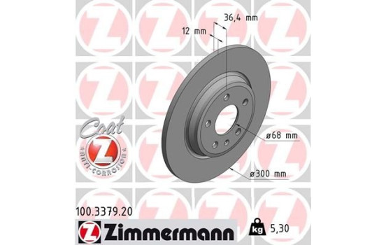 Bromsskiva COAT Z 100.3379.20 Zimmermann
