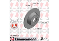 Bromsskiva COAT Z 100.3381.20 Zimmermann