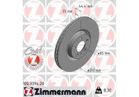 Bromsskiva COAT Z 100.3394.20 Zimmermann