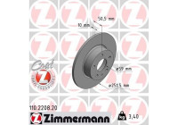 Bromsskiva COAT Z 110.2208.20 Zimmermann