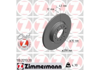 Bromsskiva COAT Z 110.2213.20 Zimmermann